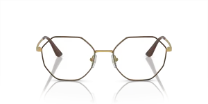 Vogue VO4094 997 แว่นสายตาโลหะทรงเรขาคณิต Top Brown Pale Gold สำหรับผู้หญิง
