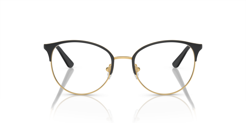 Vogue VO4108 280 แว่นสายตาโลหะทรง Phantos Top Black Gold สำหรับผู้หญิง