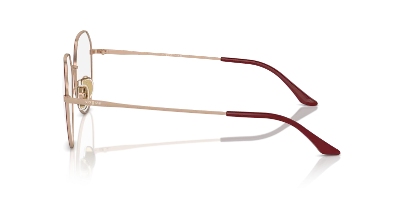 แว่นสายตา Vogue VO4301D 5089 มุมข้าง โลหะทูโทน Top Fuchsia Matte Rose Gold