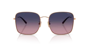 Vogue VO4327SD 5152I6 แว่นกันแดดโลหะโรสโกลด์ เลนส์ไล่ระดับ Pink-Blue ผู้หญิง ด้านหน้า