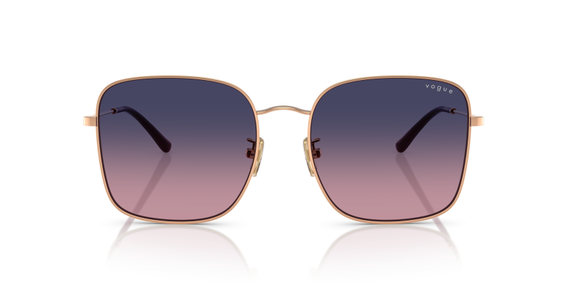 Vogue VO4327SD 5152I6 แว่นกันแดดโลหะโรสโกลด์ เลนส์ไล่ระดับ Pink-Blue ผู้หญิง ด้านหน้า