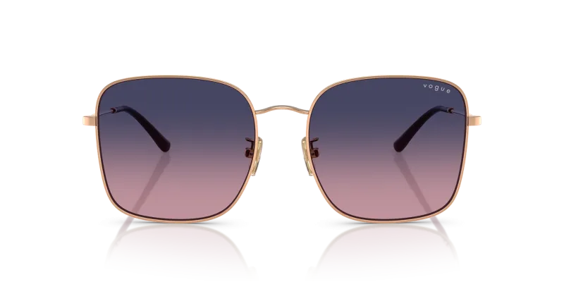 Vogue VO4327SD 5152I6 แว่นกันแดดโลหะโรสโกลด์ เลนส์ไล่ระดับ Pink-Blue ผู้หญิง ด้านหน้า