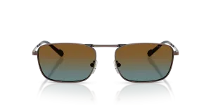 Vogue VO4346S 51351F แว่นกันแดดโลหะทองแดงโบราณ เลนส์ Polarized น้ำตาลไล่น้ำเงิน สำหรับผู้ชาย
