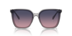 Vogue VO5499SD 282016 แว่นกันแดดเทาโปร่งใส เลนส์ไล่ระดับน้ำเงิน-ชมพู สำหรับผู้หญิง