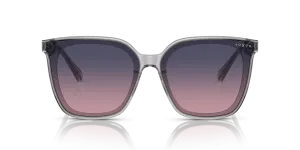 Vogue VO5499SD 282016 แว่นกันแดดเทาโปร่งใส เลนส์ไล่ระดับน้ำเงิน-ชมพู สำหรับผู้หญิง