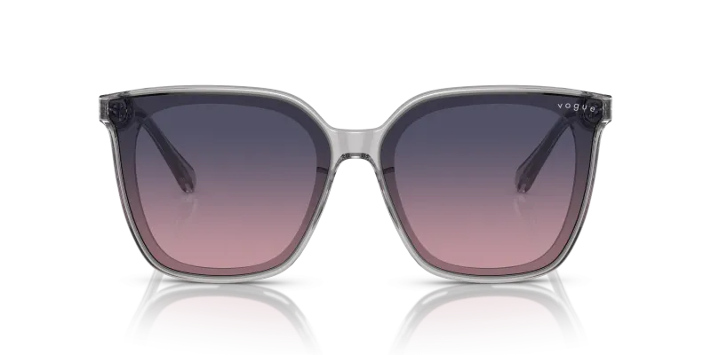Vogue VO5499SD 282016 แว่นกันแดดเทาโปร่งใส เลนส์ไล่ระดับน้ำเงิน-ชมพู สำหรับผู้หญิง