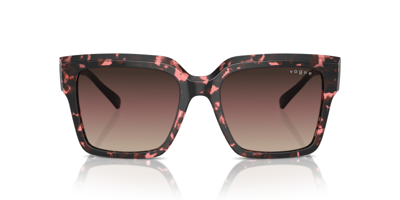 Vogue VO5553S 3148E2 แว่นกันแดดกรอบลายเต่าแดงเลนส์ไล่ระดับน้ำตาล-ม่วง สำหรับผู้หญิง