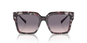 Vogue VO5553S 314936 แว่นกันแดดทรงสี่เหลี่ยมอะซิเตทลายเต่าเทา เลนส์ชมพูไล่สี ผู้หญิง