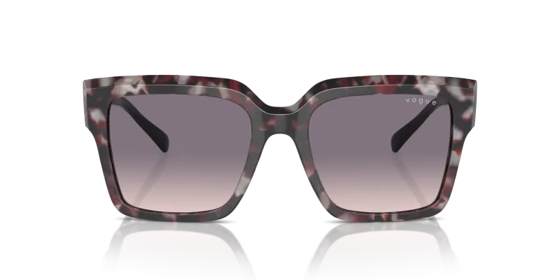 Vogue VO5553S 314936 แว่นกันแดดทรงสี่เหลี่ยมอะซิเตทลายเต่าเทา เลนส์ชมพูไล่สี ผู้หญิง Vogue VO5553S 314936 แว่นกันแดดทรงสี่เหลี่ยมอะซิเตทลายเต่าเทา เลนส์ชมพูไล่สี ผู้หญิง
