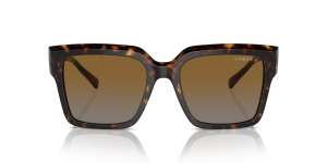 Vogue VO5553S W656T5 แว่นกันแดดทรงสี่เหลี่ยม Dark Havana เลนส์โพลาไรซ์ สำหรับผู้หญิง