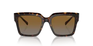 Vogue VO5553S W656T5 แว่นกันแดดทรงสี่เหลี่ยม Dark Havana เลนส์โพลาไรซ์ สำหรับผู้หญิง
