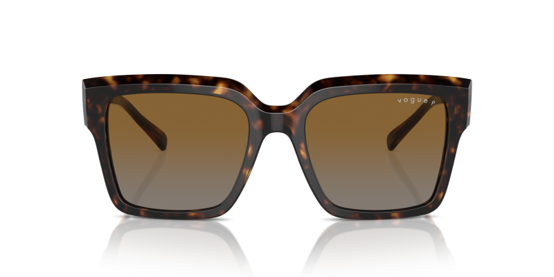 Vogue VO5553S W656T5 แว่นกันแดดทรงสี่เหลี่ยม Dark Havana เลนส์โพลาไรซ์ สำหรับผู้หญิง