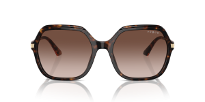 Vogue VO5561S W65613 แว่นกันแดดอะซิเตทฮาวานาเลนส์น้ำตาลไล่ระดับ Oversize สำหรับผู้หญิง