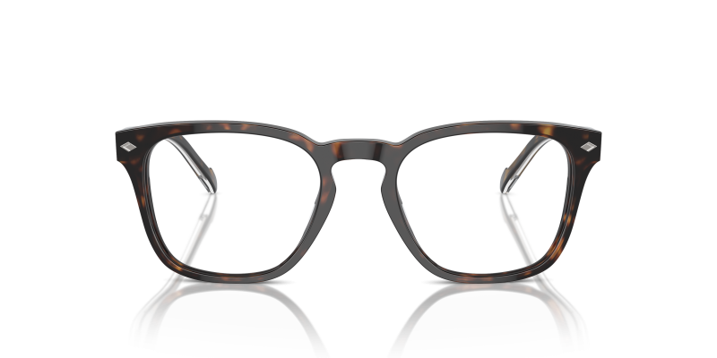 Vogue VO5570 W656 แว่นสายตาทรงสี่เหลี่ยมอะซิเตทลายเต่า Dark Havana สำหรับผู้ชาย
