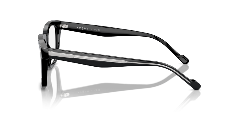 แว่นสายตา Vogue VO5572 W44 มุมข้าง ขา layered acetate คริสตัล/ดำ