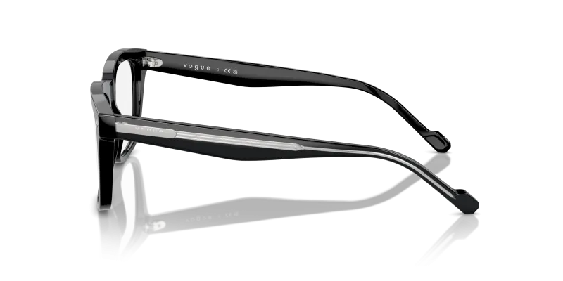 แว่นสายตา Vogue VO5572 W44 มุมข้าง ขา layered acetate คริสตัล/ดำ