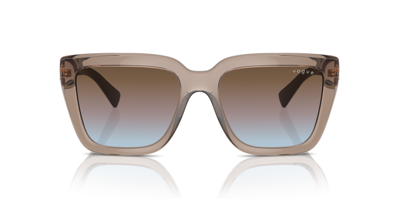 Vogue VO5575SB 294048 แว่นกันแดดน้ำตาลโปร่งใส เลนส์ไล่ระดับ สำหรับผู้หญิง