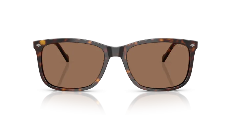 Vogue VO5618S W65673 แว่นกันแดดสีฮาวานาเข้ม เลนส์น้ำตาลเข้ม ทรงหมอน ผู้ชาย