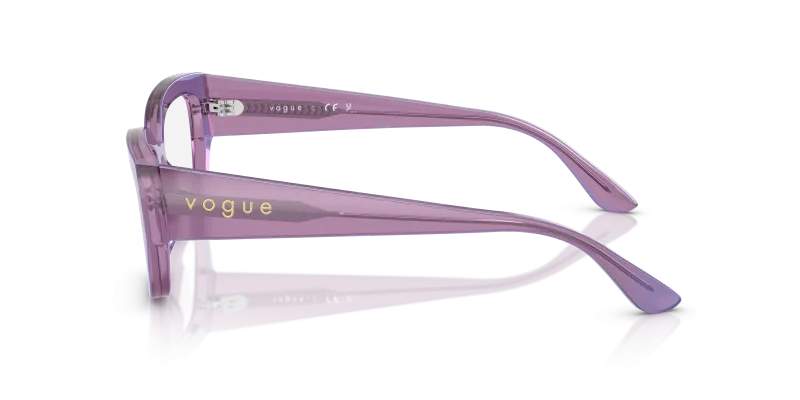 แว่นสายตา Vogue VO5639U 3236 มุมข้าง ขาแว่นอะซิเตทม่วงไข่มุกทรงหมอน