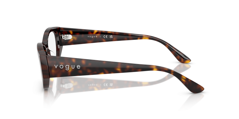 แว่นสายตา Vogue VO5640U W656 มุมข้าง ขาอะซิเตท Dark Havana