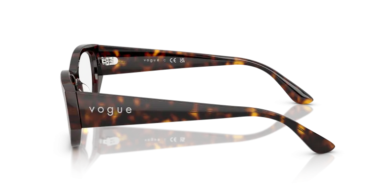 แว่นสายตา Vogue VO5640U W656 มุมข้าง ขาอะซิเตท Dark Havana