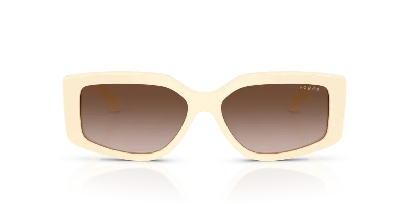 Vogue VO5642SU 316713 แว่นกันแดดสีงาช้างเลนส์ไล่ระดับน้ำตาล สำหรับผู้หญิง Vogue VO5642SU 316713 แว่นกันแดดสีงาช้างเลนส์ไล่ระดับน้ำตาล สำหรับผู้หญิง