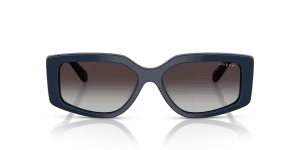 Vogue VO5642SU 32408G แว่นกันแดดกรอบน้ำเงินเลนส์ไล่เทา ทรงสี่เหลี่ยม สำหรับผู้หญิง