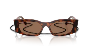 Vogue VO5655SU W65673 แว่นกันแดดฮาวานาเข้ม เลนส์น้ำตาลเข้ม สุภาพสตรี