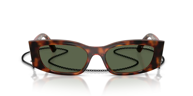 Vogue VO5655SU W6569A แว่นกันแดดไนลอนทรงหมอนสีฮาวานาเข้ม เลนส์โพลาไรซ์เขียวเข้ม สำหรับผู้หญิง Vogue VO5655SU W6569A แว่นกันแดดไนลอนทรงหมอนสีฮาวานาเข้ม เลนส์โพลาไรซ์เขียวเข้ม สำหรับผู้หญิง