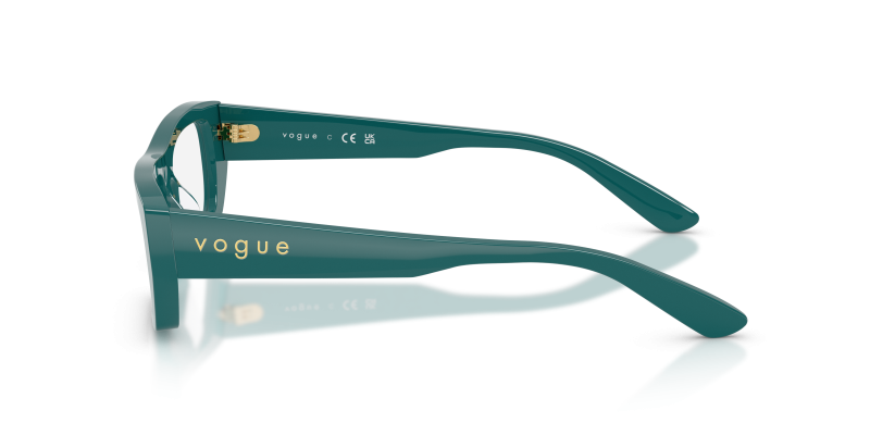 แว่นสายตา Vogue VO5660U 3246 มุมข้าง อะซิเตท Full Green Saint Valentine 2026