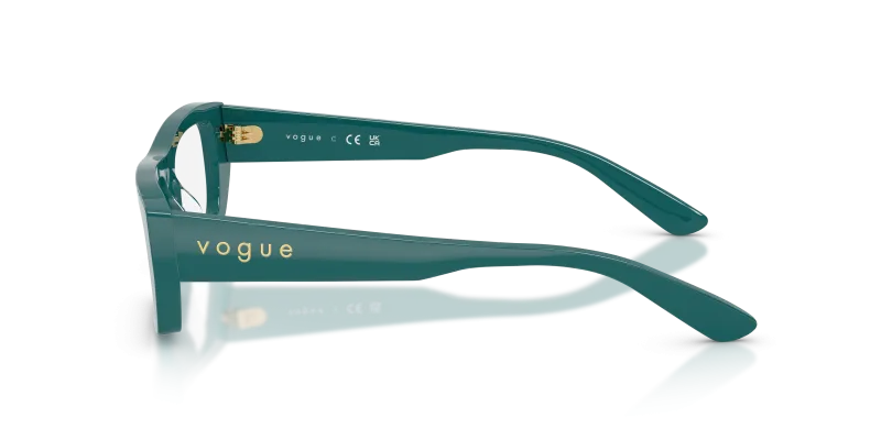 แว่นสายตา Vogue VO5660U 3246 มุมข้าง อะซิเตท Full Green Saint Valentine 2026