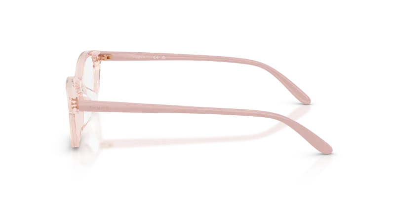 แว่นสายตา Vogue VO5668F 2748 มุมข้าง อะซิเตท Transparent Pink ขาไนลอนชมพูเต็ม