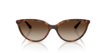 Vogue VO5672S W65613 แว่นกันแดดทรงตาแมวฮาวานาเข้ม เลนส์น้ำตาลไล่ระดับ ผู้หญิง ด้านหน้า