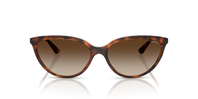 Vogue VO5672S W65613 แว่นกันแดดทรงตาแมวฮาวานาเข้ม เลนส์น้ำตาลไล่ระดับ ผู้หญิง ด้านหน้า
