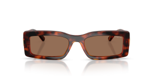 Vogue VO5674S W65673 แว่นกันแดดไนลอนฮาวานาเข้ม เลนส์น้ำตาล ผู้หญิง ด้านหน้า