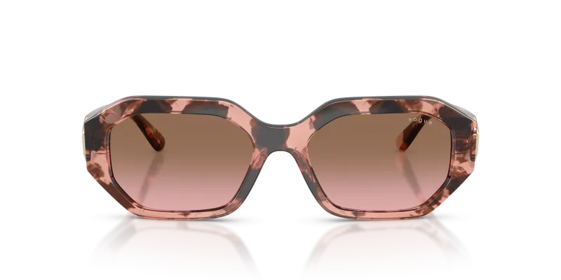 Vogue Sun VO5675S 319914 Rose Havana Brown Pink Gradient Vogue VO5675S 319914 แว่นกันแดดฮาวานากุหลาบ เลนส์ไล่ระดับน้ำตาล-ชมพู สำหรับผู้หญิง