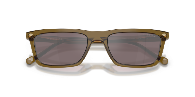 Vogue VO5687S 3260LB close-up ด้านหน้า กรอบเขียวมะกอก Translucent