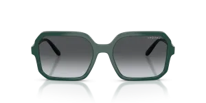 แว่นกันแดด Vogue VO5696SF 3285T3 อะซิเตทฟ้าอ่อนโปร่งใส ขาเขียว เลนส์โพลาไรซ์เทา สำหรับผู้หญิง