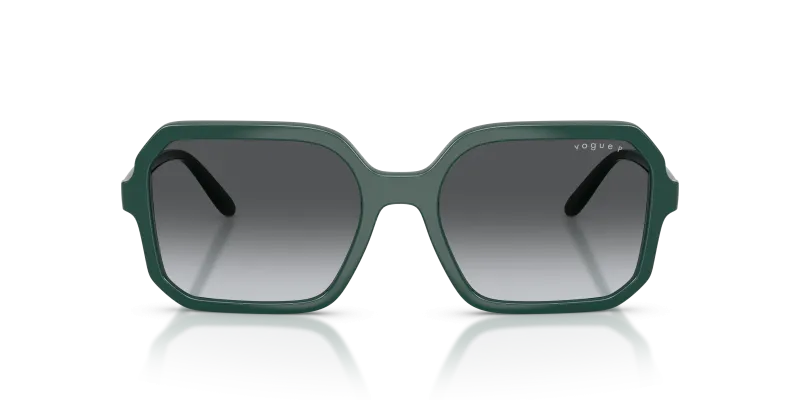 แว่นกันแดด Vogue VO5696SF 3285T3 อะซิเตทฟ้าอ่อนโปร่งใส ขาเขียว เลนส์โพลาไรซ์เทา สำหรับผู้หญิง