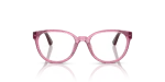 Vogue Optic VY2029 2613 Transparent Dark Rose Vogue VY2029 2613 แว่นสายตาเด็กสีกุหลาบเข้มโปร่งใสทรงหมอน สำหรับเด็กผู้หญิง