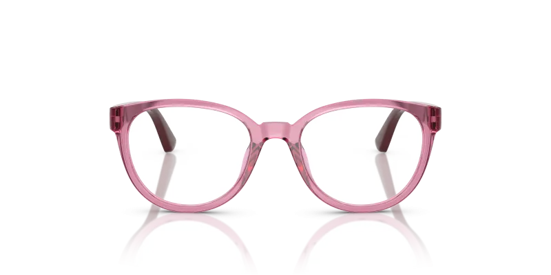 Vogue Optic VY2029 2613 Transparent Dark Rose Vogue VY2029 2613 แว่นสายตาเด็กสีกุหลาบเข้มโปร่งใสทรงหมอน สำหรับเด็กผู้หญิง