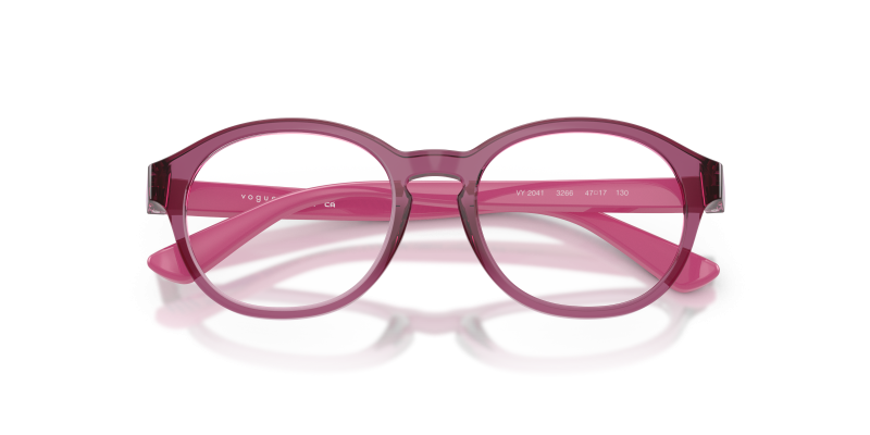 Vogue VY2041 3266 close-up ด้านหน้า เนื้อกรอบม่วงโปร่งใส