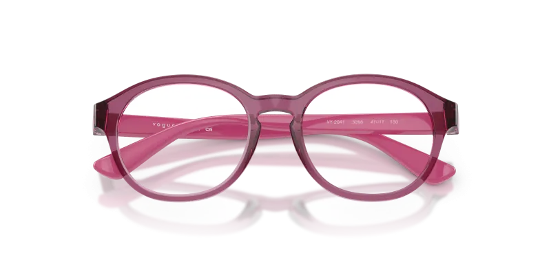 Vogue VY2041 3266 close-up ด้านหน้า เนื้อกรอบม่วงโปร่งใส