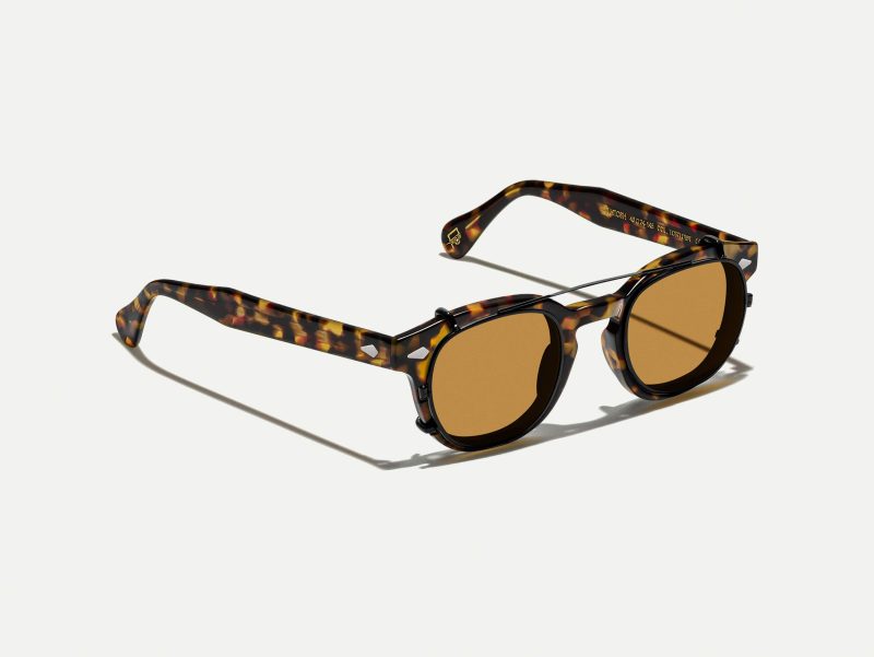 Moscot Cliptosh 44 Amber (Matte Black)
