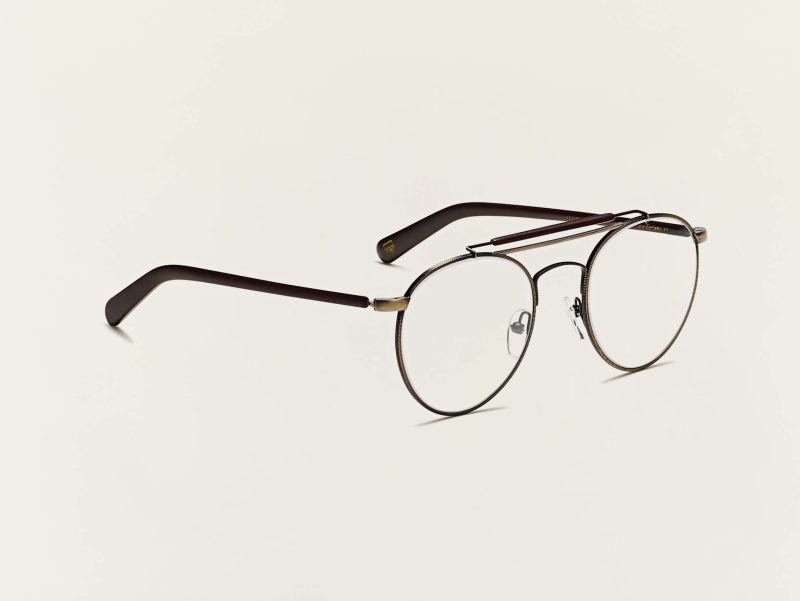 Moscot Lazer 49 Antique Gold/Matte Dark Brown