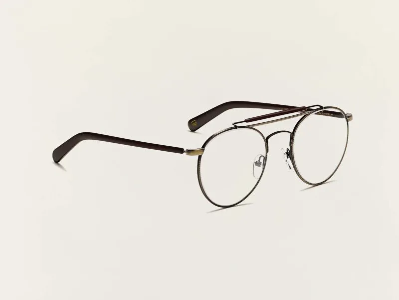 Moscot Lazer 49 Antique Gold/Matte Dark Brown Moscot Lazer 49 Antique Gold/Matte Dark Brown
