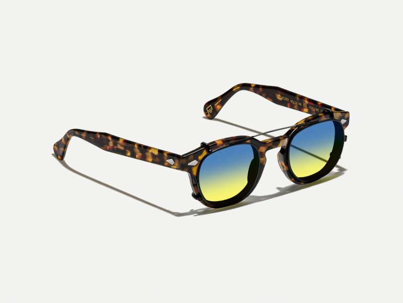 Moscot Cliptosh 49 Aqua Sunrise (Matte Black)