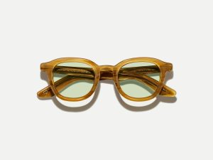 Moscot Dahven with green+ 47 Blonde