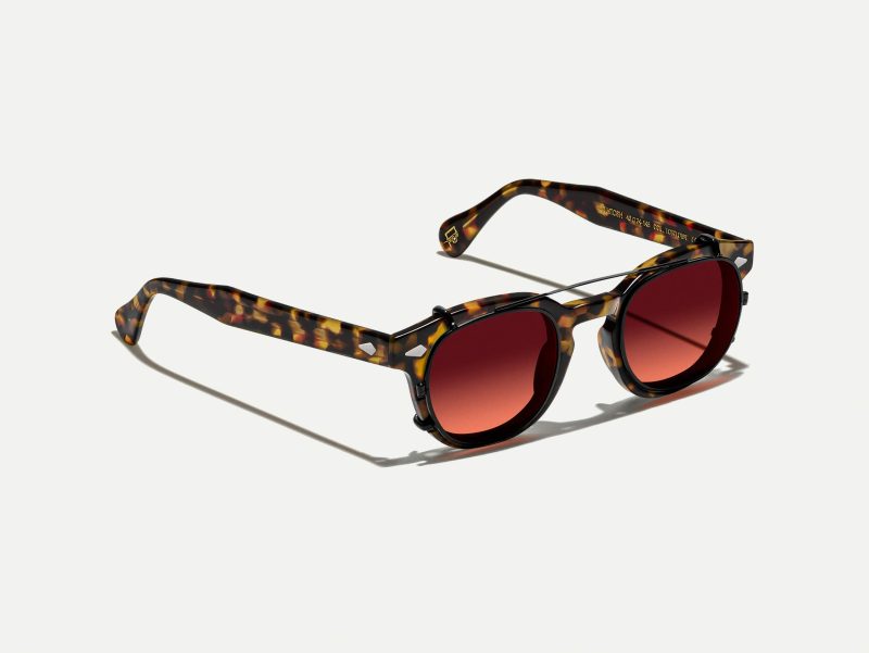 Moscot Cliptosh 52 Cabernet (Matte Black)
