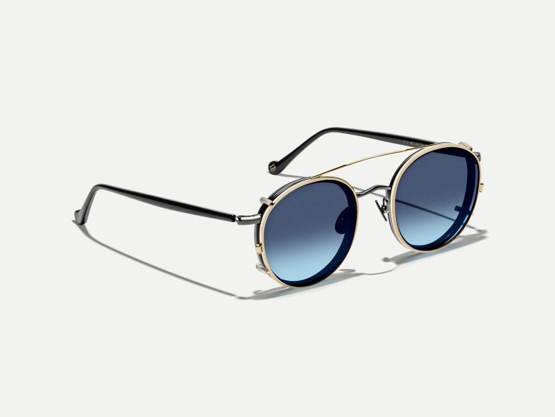 Moscot Zev clip 49 Denim Blue